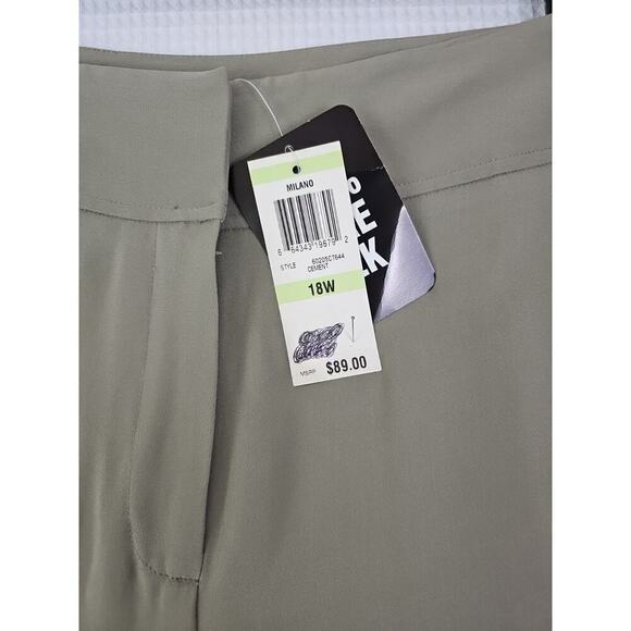 Alfani ~Woman Plus Size 18W~ Cement 100% Pure Silk Wide-Leg Pants NWT $89.00 - Picture 11 of 12